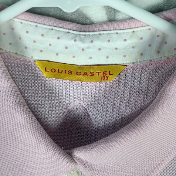 Louis Castel Golf Polo Shirt Long Sleeve Pink Large - Picture 2 of 10
